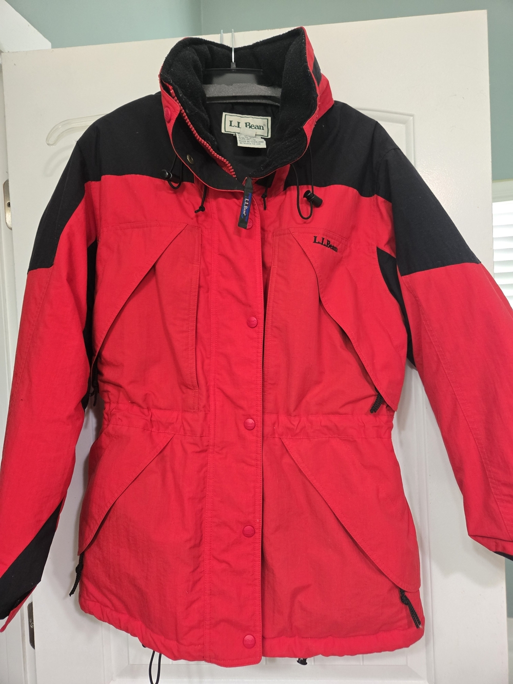 L.L. Bean Women's Red and Black Ski Jacket
